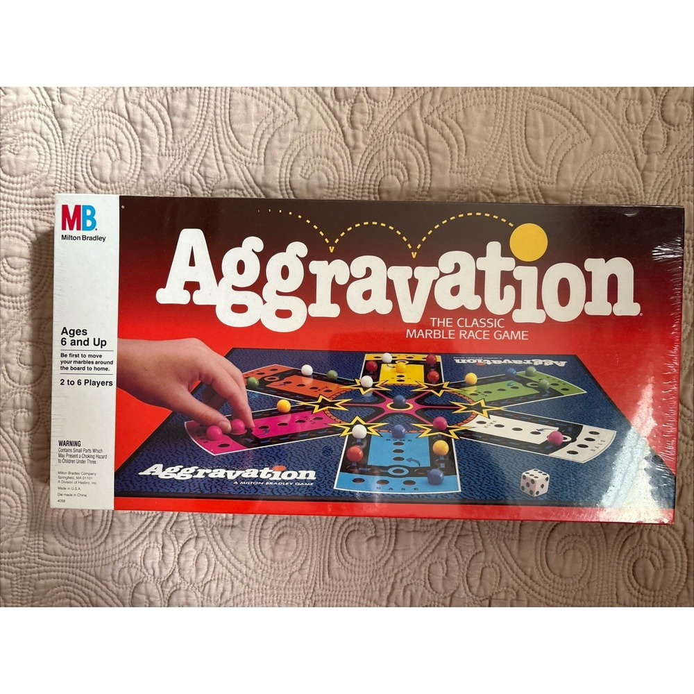 Vintage Aggravation Board Game 1989 Milton Bradley Sealed